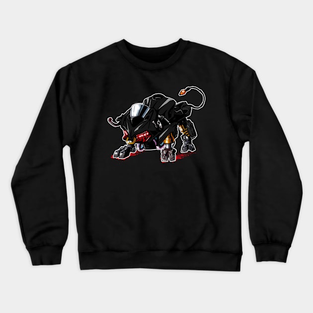 Ducati Panigale Bull Black Crewneck Sweatshirt by MOTORIND